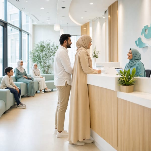 The clinic reception area.