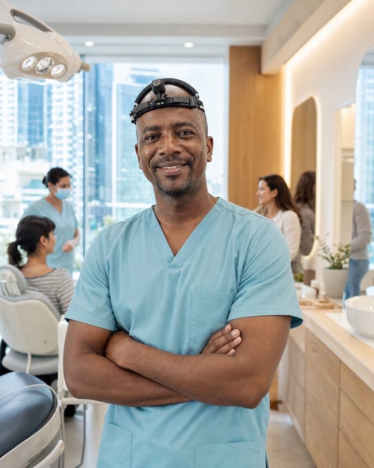 A member of the 12D Dental team in the clinic.