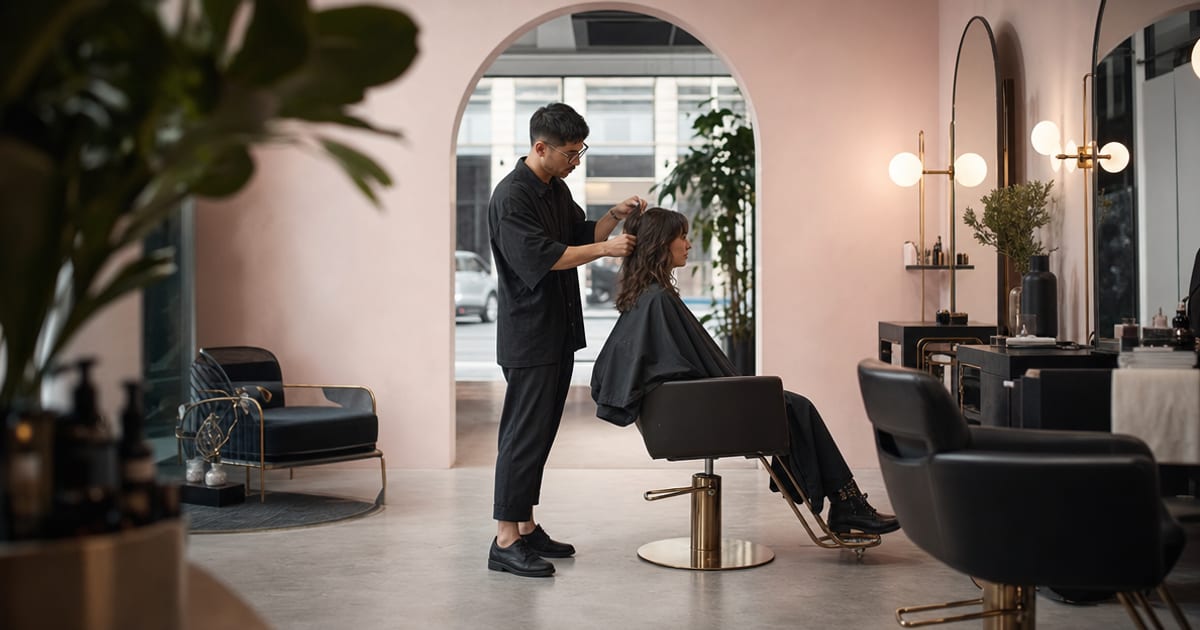 The sample 12D Salon website's share image.